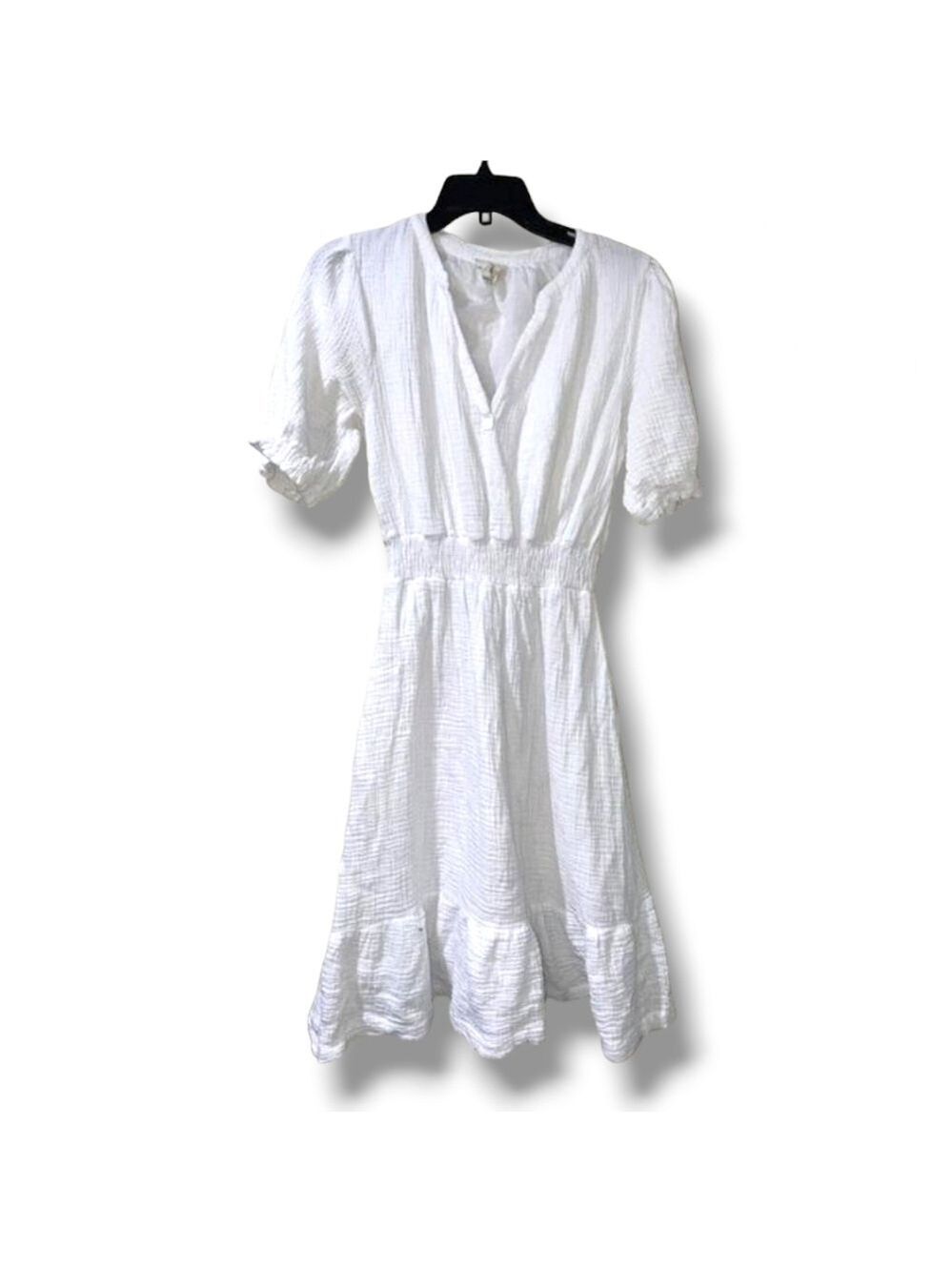 Joie Peasant V Neckline Cotton White Women's Dress